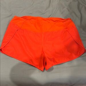 Women's Orange Athletic Shorts